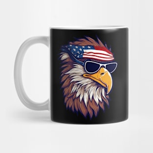 Patriotic Gaze: Eagle & Flag Shades Mug